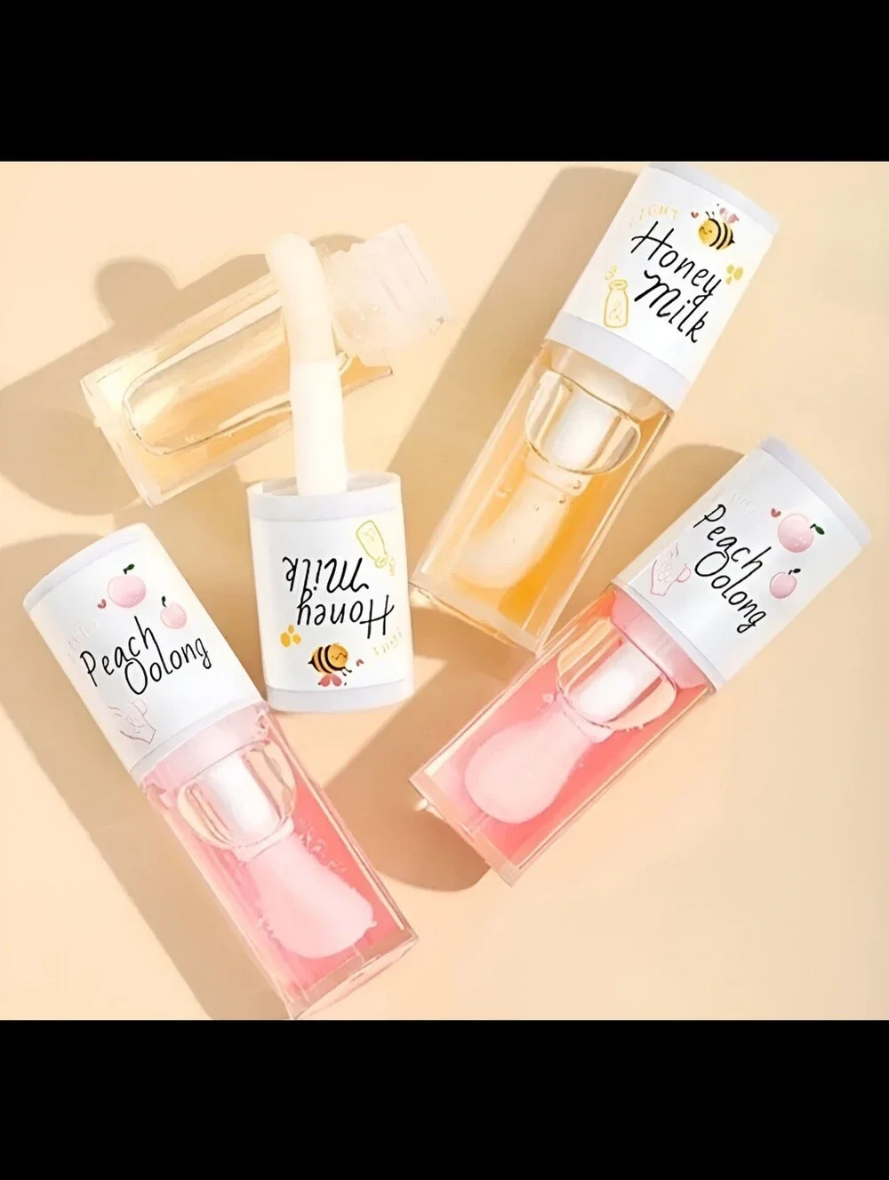 🆕️LAST SET💗~ PEACH OOLONG & HONEY MILK MOISTURIZING LIPGLOSS~ 1 OF EACH IN BOX